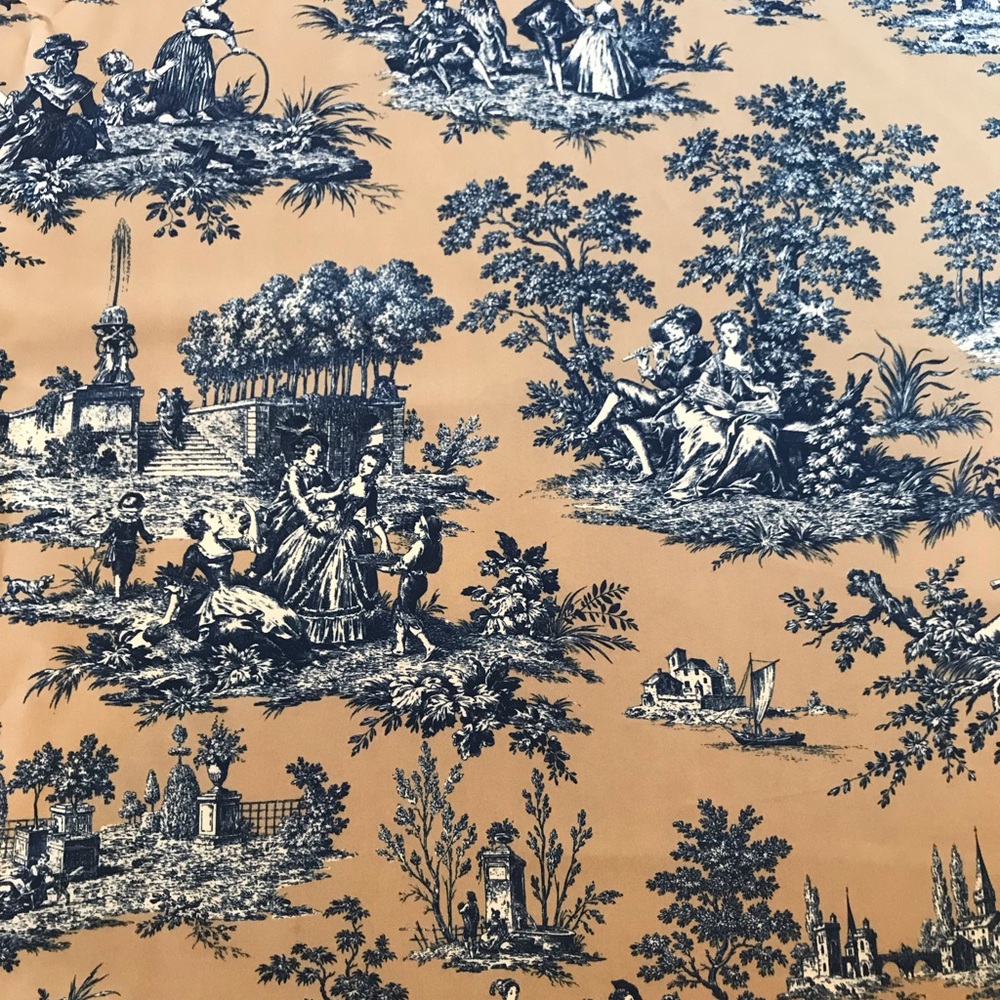 French toile upholstery fabric - 10 yards